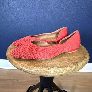 Nordstrom Rack Coral Pointed Toe Half d'Orsay SKYLAR Ballet Flats | Size 6.5